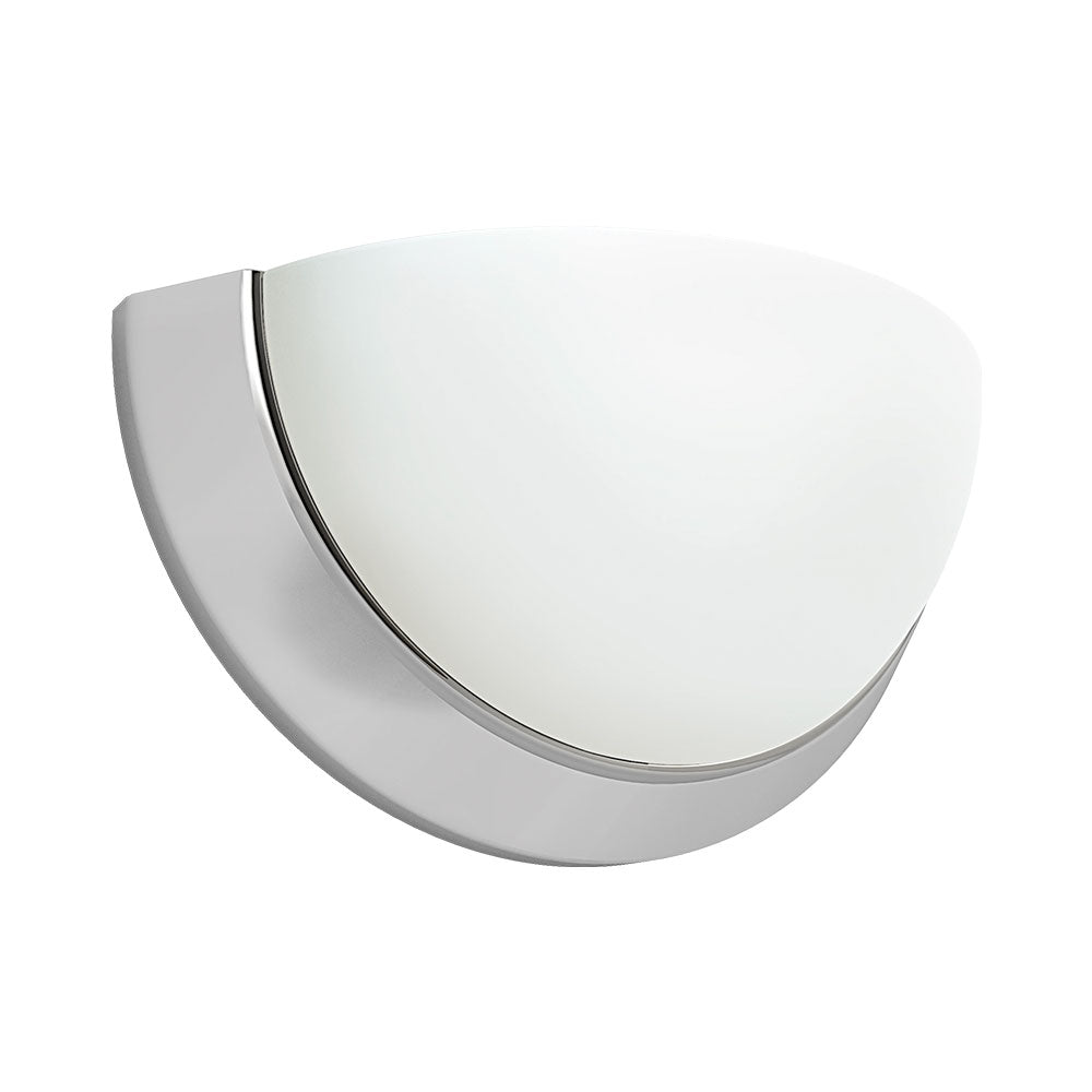 Euri Lighting 11" Dimmable Brushed Nickel Bezel Housing Wall Sconce With Acid Etched Glass Lens