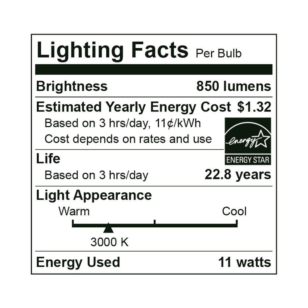 Euri Lighting 11W Dimmable 3000K Short Neck Halogen Look LED Wide Spot Bulb
