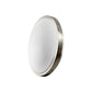 Euri Lighting 12" x 3" Dimmable Brushed Nickel Bezel Ceiling Light With Alabaster Glass Lens