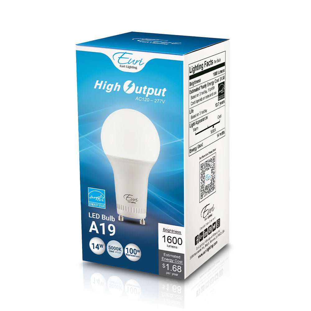 Euri Lighting 14W Omni-Directional 5000K LED Light Bulb