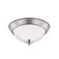 Euri Lighting 15" Dimmable Brushed Nickel Bezel Ceiling Light With Acid-Etched Glass Lens