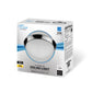 Euri Lighting 15" Dimmable Chrome Bezel Ceiling Light With Frosted Glass Lens
