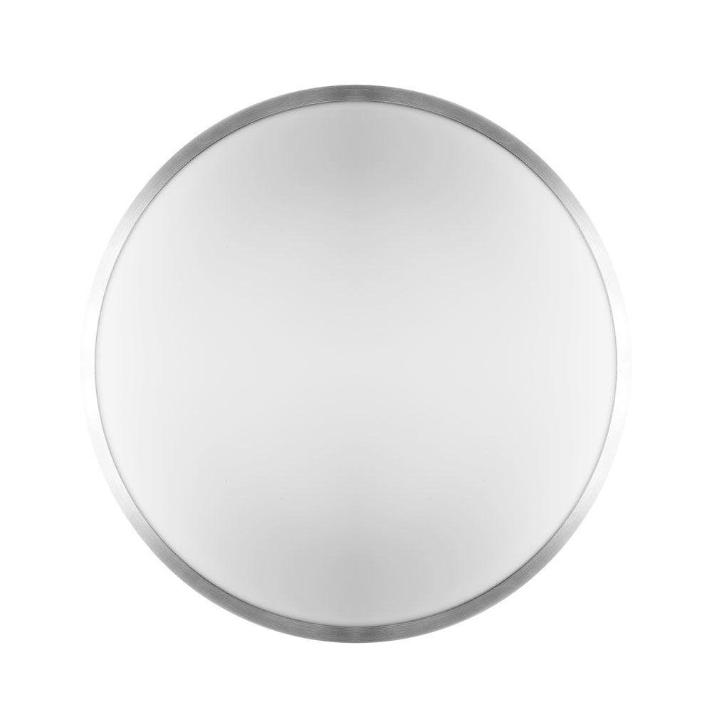 Euri Lighting 16" Dimmable Silver Bezel & Frosted Plastic Lens 2-Piece Ceiling Light Value Pack