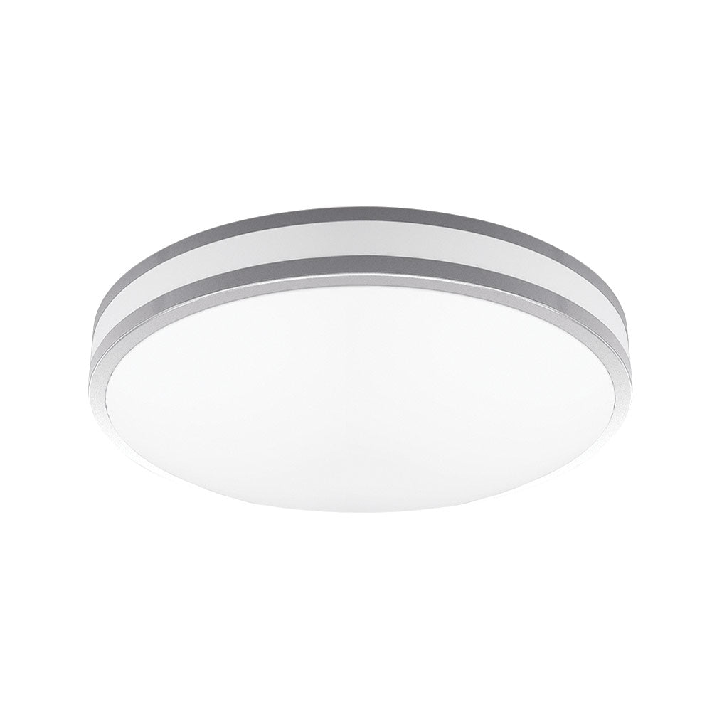 Euri Lighting 16" Dimmable Silver Bezel & Frosted Plastic Lens 2-Piece Ceiling Light Value Pack