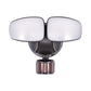 Euri Lighting 2-Light Black Outdoor Security Light With Frosted PC Lens