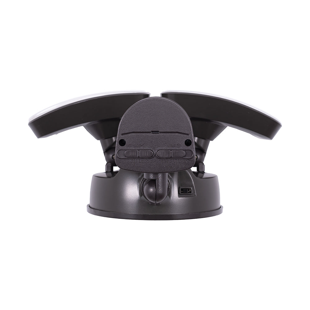 Euri Lighting 2-Light Black Outdoor Security Light With Frosted PC Lens