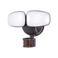 Euri Lighting 2-Light Black Outdoor Security Light With Frosted PC Lens