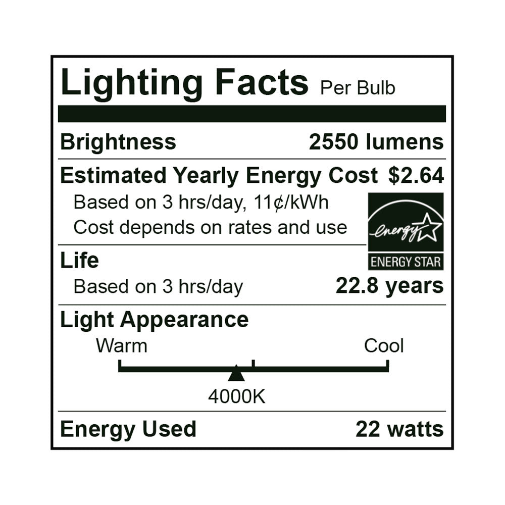 Euri Lighting 22W Dimmable Omni-Directional 4000K LED Light Bulb