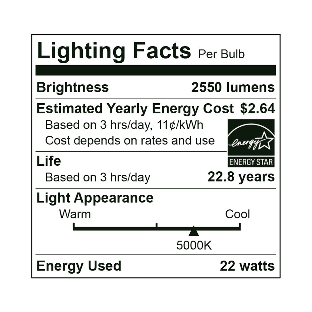 Euri Lighting 22W Dimmable Omni-Directional 5000K LED Light Bulb