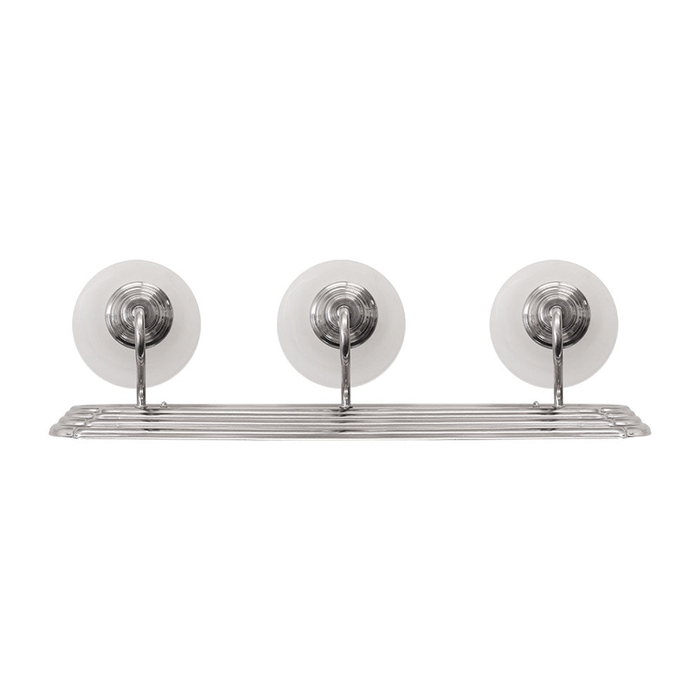 Euri Lighting 24" 3-Light Dimmable Brushed Nickel Vanity Light With Acid Etched Glass Lens