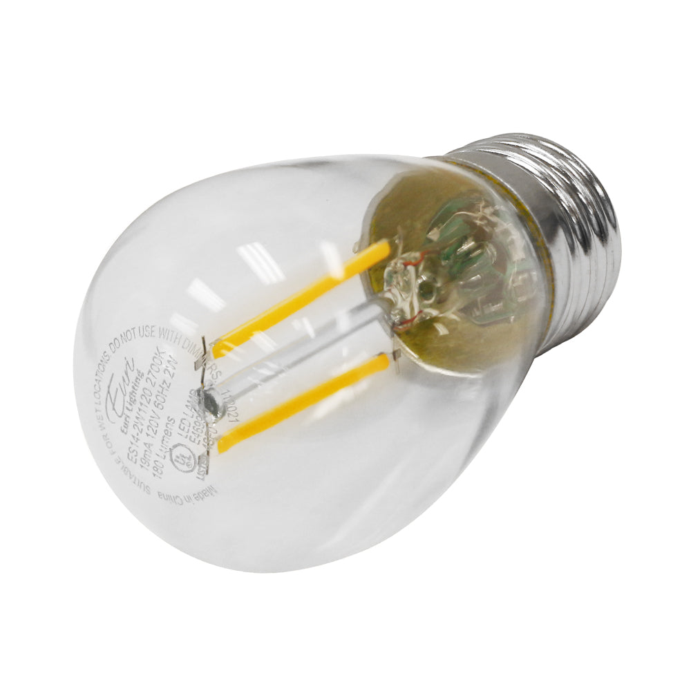 Euri Lighting 2W Omni-Directional 2700K LED Filament Bulb