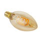 Euri Lighting 3W Omni-Directional Dimmable 2200K Candle Shape LED Filament Bulb With Amber Glass Body