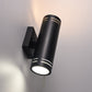 Euri Lighting 4" Matte Black Aluminum Outdoor Up & Down Wall Sconce