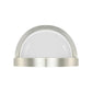 Euri Lighting 4" x 12" Brushed Nickel Outdoor Wall Light With Frosted Plastic Lens