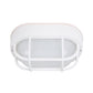 Euri Lighting 5" Matte White Aluminum Outdoor Bulkhead Wall Light With Frosted Glass Lens