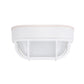 Euri Lighting 5" Matte White Aluminum Outdoor Bulkhead Wall Light With Frosted Glass Lens