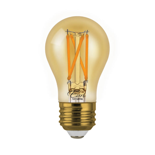 Euri Lighting 5W Omni-Directional Dimmable 2200K LED 4-Piece Filament Bulb Value Pack With Amber Glass Body