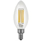 Euri Lighting 6W Omni-Directional Dimmable 5000K Candle Shape LED 4-Piece Filament Bulb Value Pack With Clear Glass Body