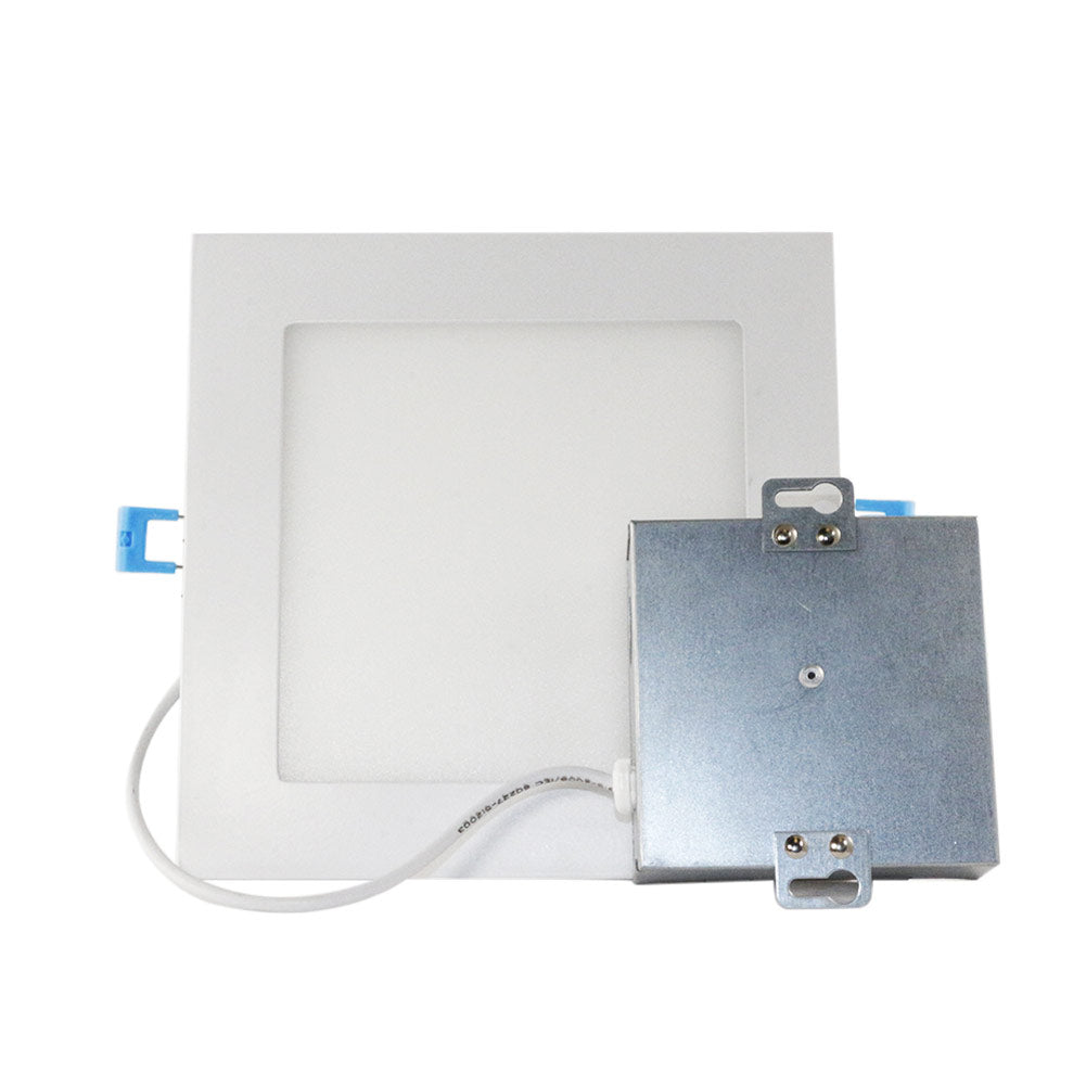 Euri Lighting 7" Dimmable 12W 3000K Square LED Recessed Slim Downlight