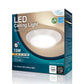 Euri Lighting 7" Dimmable White Aluminum Recessed Ceiling Light With Frosted Plastic Lens