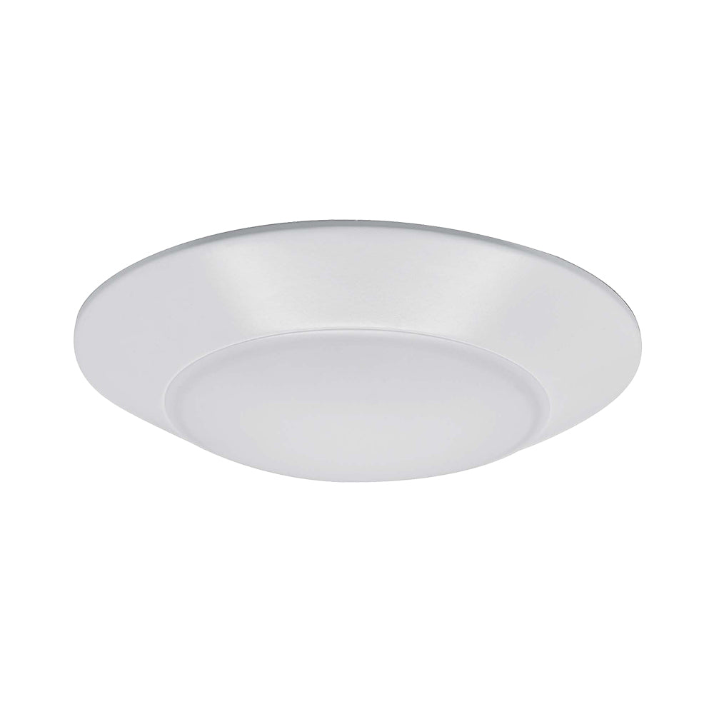 Euri Lighting 7" Dimmable White Aluminum Recessed Ceiling Light With Frosted Plastic Lens