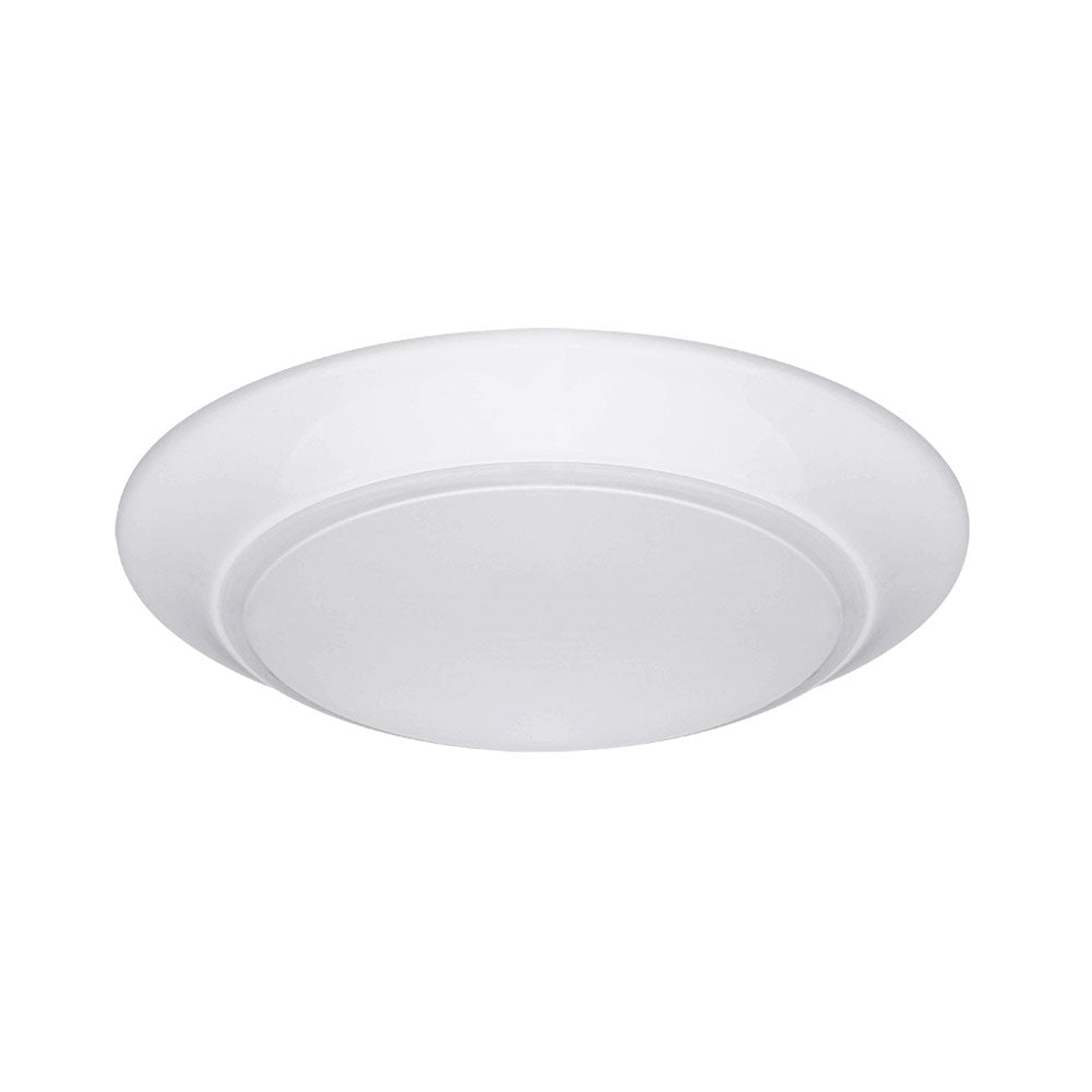Euri Lighting 7" Dimmable White Recessed Ceiling Light With Frosted Plastic Lens