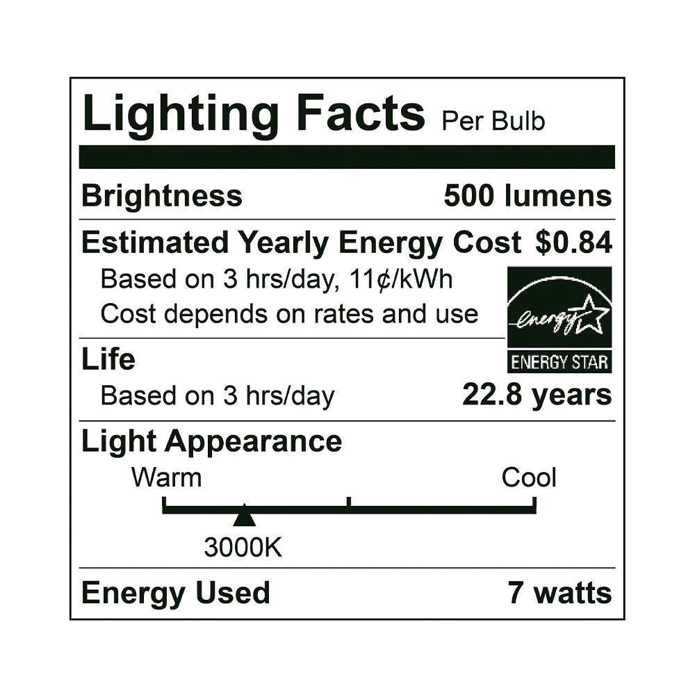 Euri Lighting 7W Dimmable 3000K LED Flood Bulb