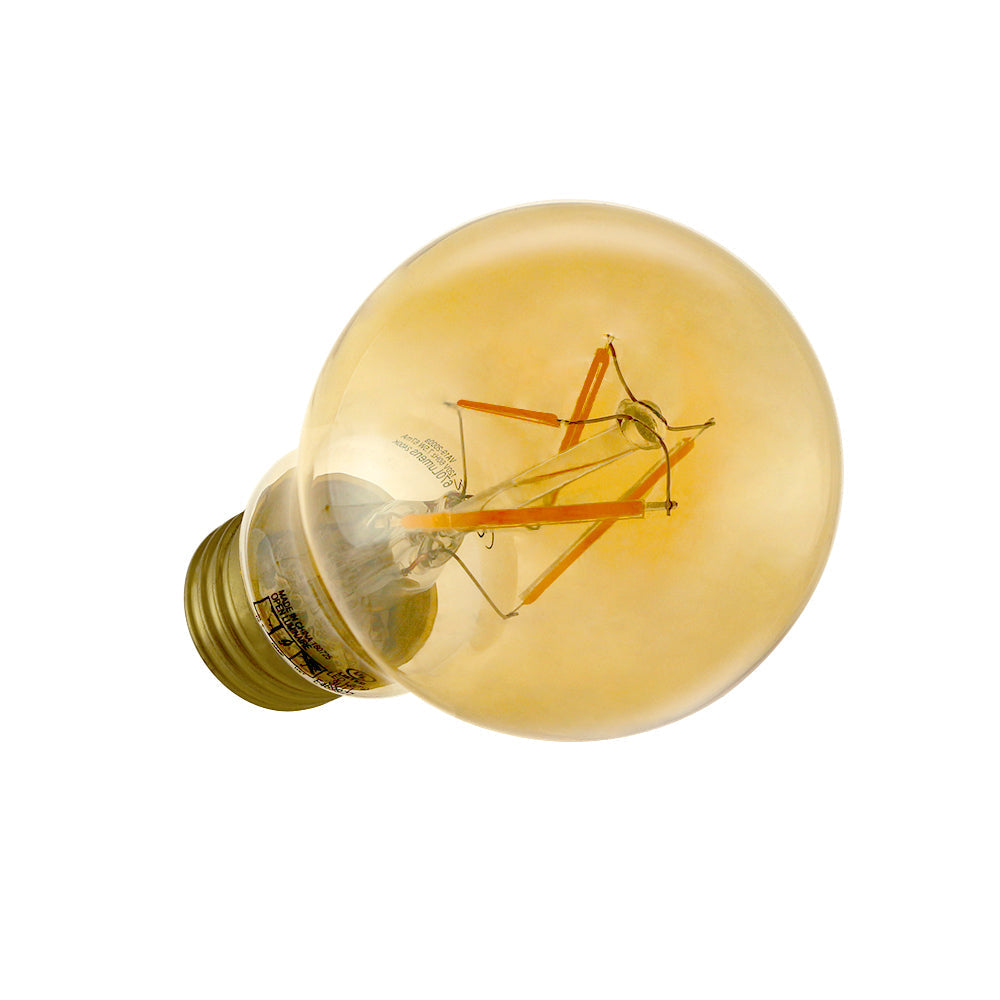 Euri Lighting 7W Omni-Directional Dimmable 2200K LED Filament Bulb With Amber Glass Body