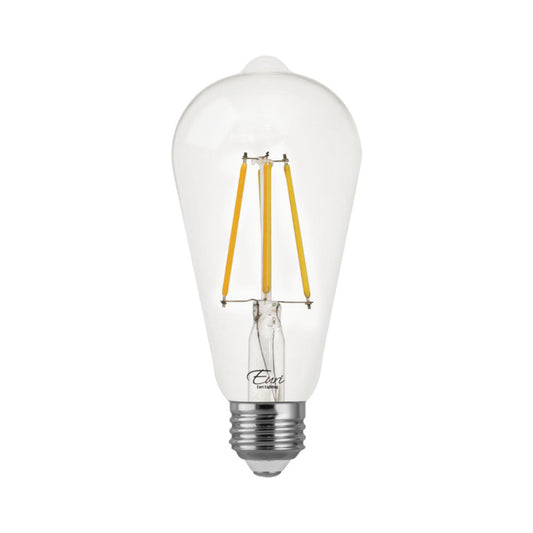 Euri Lighting 7W Omni-Directional Dimmable 2700K Vintage Edison LED Filament Bulb With Clear Glass Body