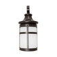 Euri Lighting 8" Bronze Outdoor Wall Lantern With Frosted Glass Lens
