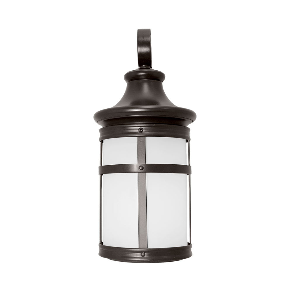 Euri Lighting 8" Bronze Outdoor Wall Lantern With Frosted Glass Lens