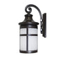 Euri Lighting 8" Bronze Outdoor Wall Lantern With Frosted Glass Lens