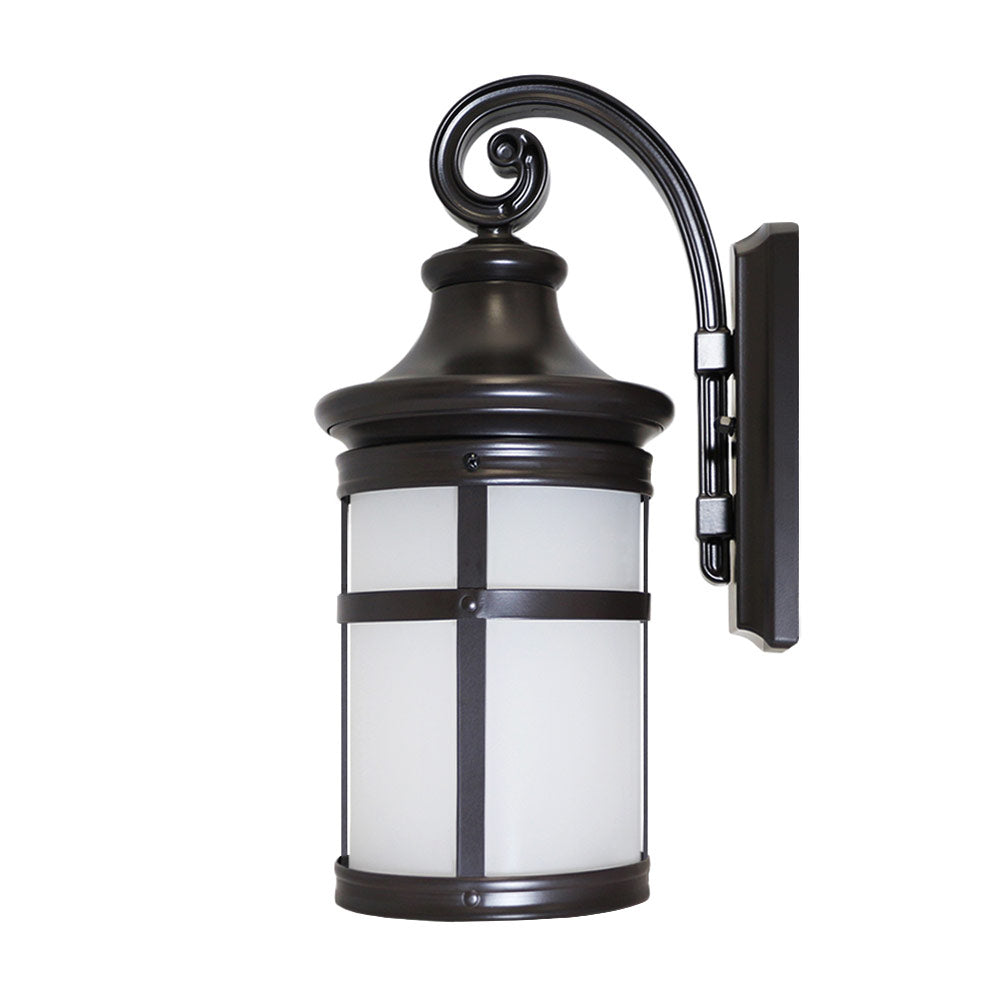 Euri Lighting 8" Bronze Outdoor Wall Lantern With Frosted Glass Lens