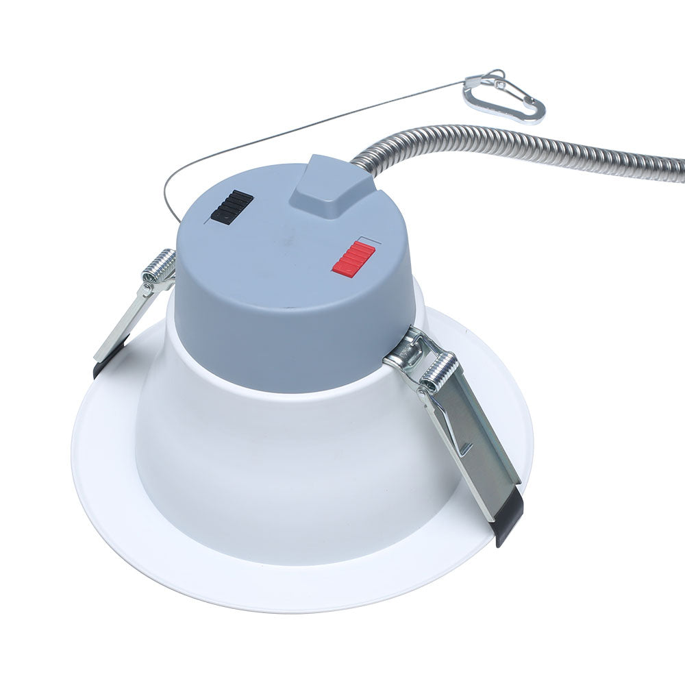 Euri Lighting 8" Dimmable 7/10/18W Multy-CCT LED Downlight With 3-Way LED Technology
