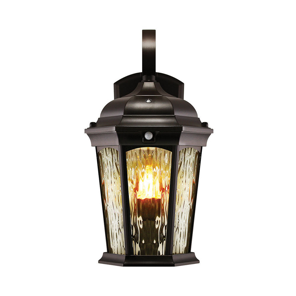 Euri Lighting 9" x 15" 230W Bronze Outdoor Wall Lantern With Water Glass Lens