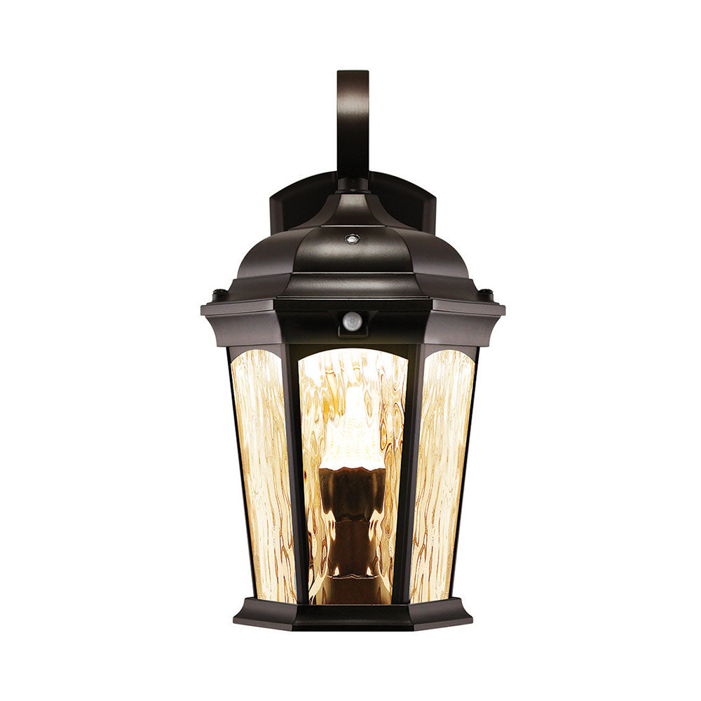 Euri Lighting 9" x 15" 230W Bronze Outdoor Wall Lantern With Water Glass Lens