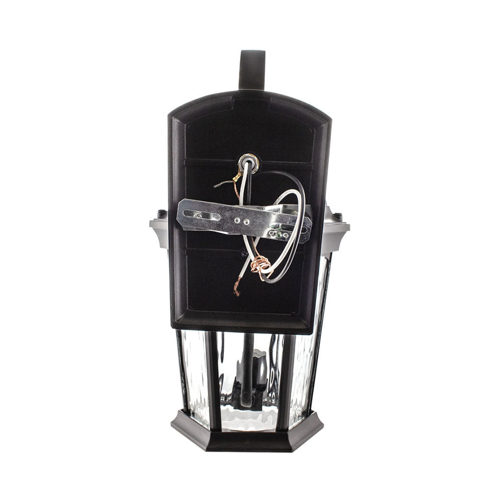 Euri Lighting 9" x 15" 230W Bronze Outdoor Wall Lantern With Water Glass Lens