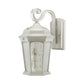 Euri Lighting 9" x 15" White Outdoor Wall Lantern With Water Glass Lens