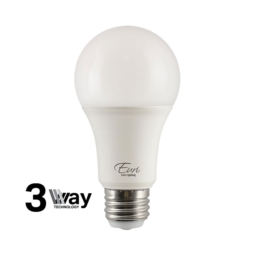 Euri Lighting Omni-Directional 3000K LED Light Bulb With 3-Way LED Technology