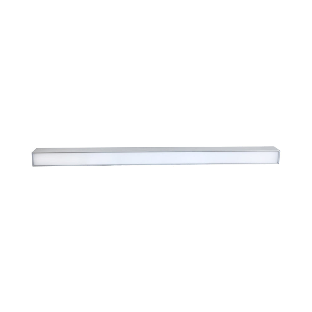 Euri Lighting Silver 48" Dimmable 50W LED Suspended Up & Down Strip Light