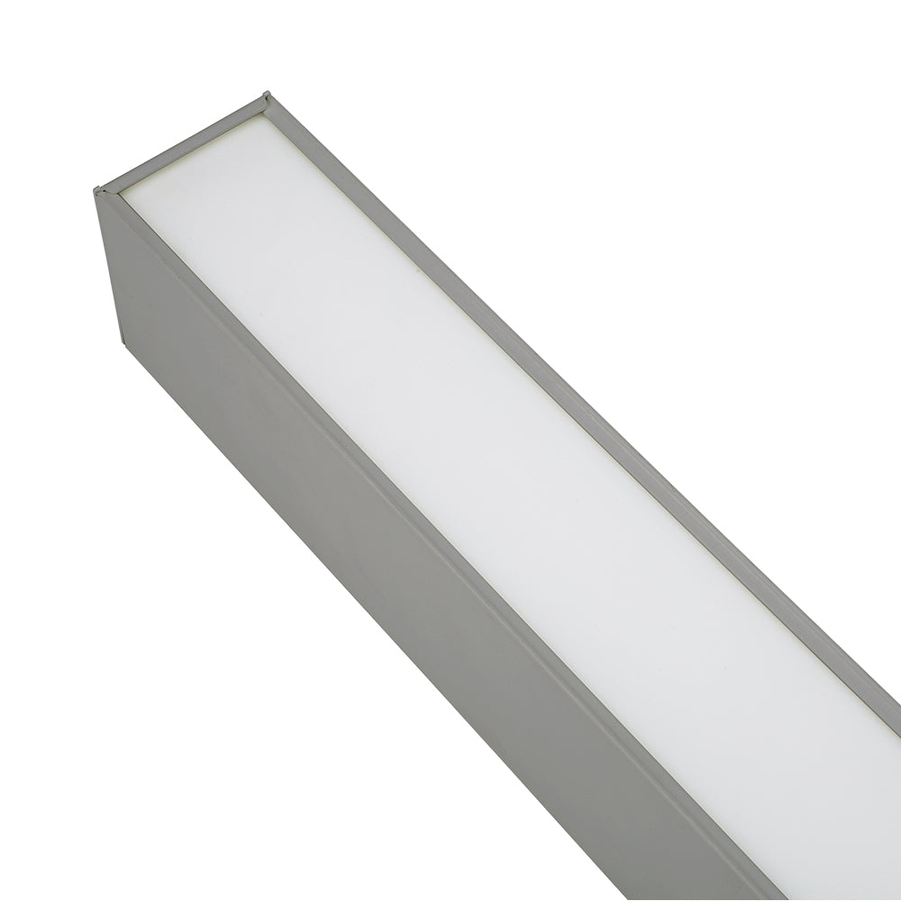 Euri Lighting Silver 48" Dimmable 50W LED Suspended Up & Down Strip Light