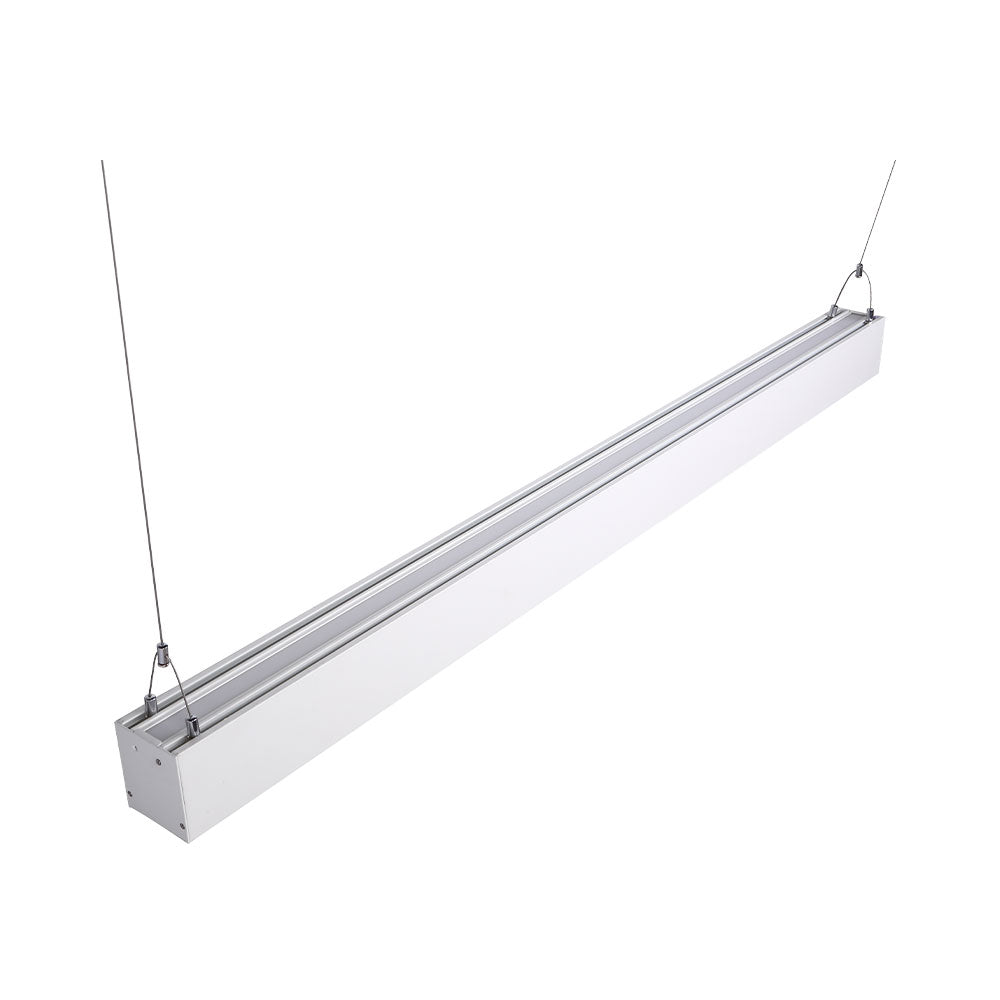 Euri Lighting White 48" Dimmable 50W LED Suspended Up & Down Strip Light