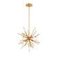 Eurofase Lighting Aberdeen 23" 4-Light Dimmable Incandescent Gold Chandelier With Gold Free-Flowing Gilded Branch Accents