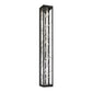 Eurofase Lighting Aerie 48" 6-Light Dimmable Integrated LED Rectangular Black Open-Cage Framed Wall Sconce With Silver Free-Flowing Gilded Branch Accents