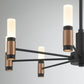 Eurofase Lighting Albany 24" 8-Light Dimmable Integrated LED Brass & Black Chandelier