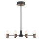 Eurofase Lighting Albany 24" 8-Light Dimmable Integrated LED Brass & Black Chandelier