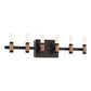 Eurofase Lighting Albany 27" 6-Light Dimmable Integrated LED Brass & Black Vanity Light