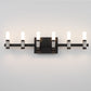 Eurofase Lighting Albany 27" 6-Light Dimmable Integrated LED Silver & Black Vanity Light