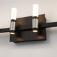 Eurofase Lighting Albany 27" 6-Light Dimmable Integrated LED Silver & Black Vanity Light