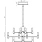 Eurofase Lighting Albany 29" 12-Light 3-Tier Dimmable Integrated LED Brass & Black Chandelier